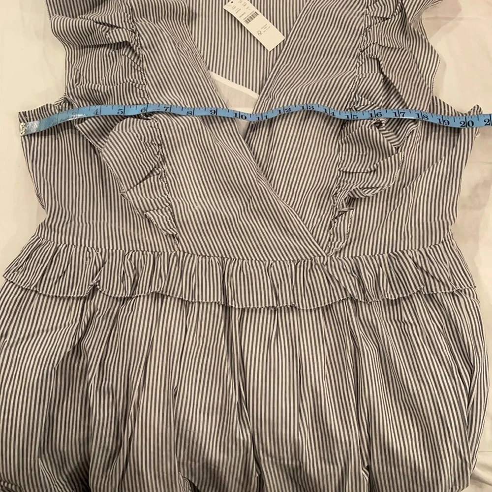 J.Crew Ruffle-sleeve cotton voile dress in stripe AX318